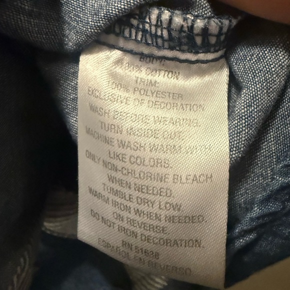 Epic Threads Kids Eagle Denim Button Shirt Size 6 - Picture 5 of 5